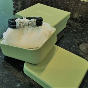 Judith Ripka Sterling Braided Double Row Bracelet